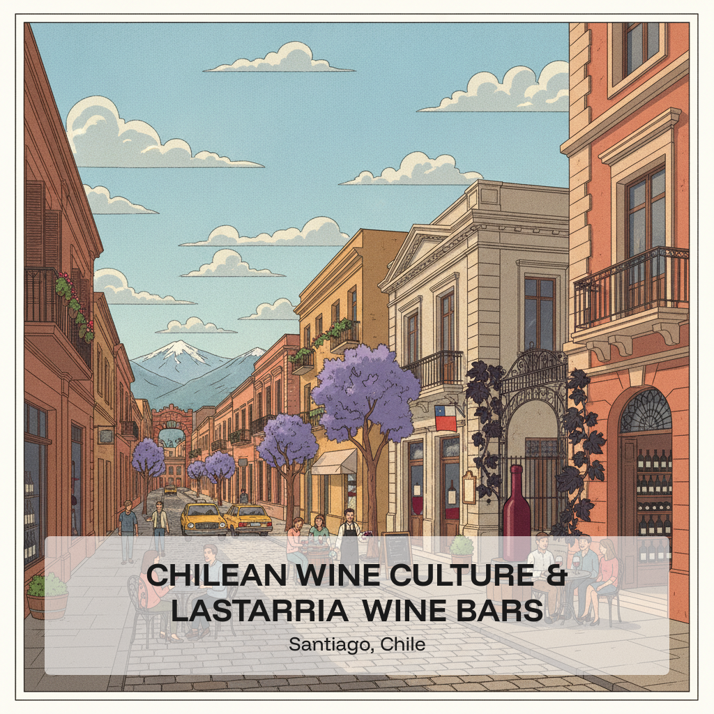 Culture du vin chilien et bars à vin de Lastarria