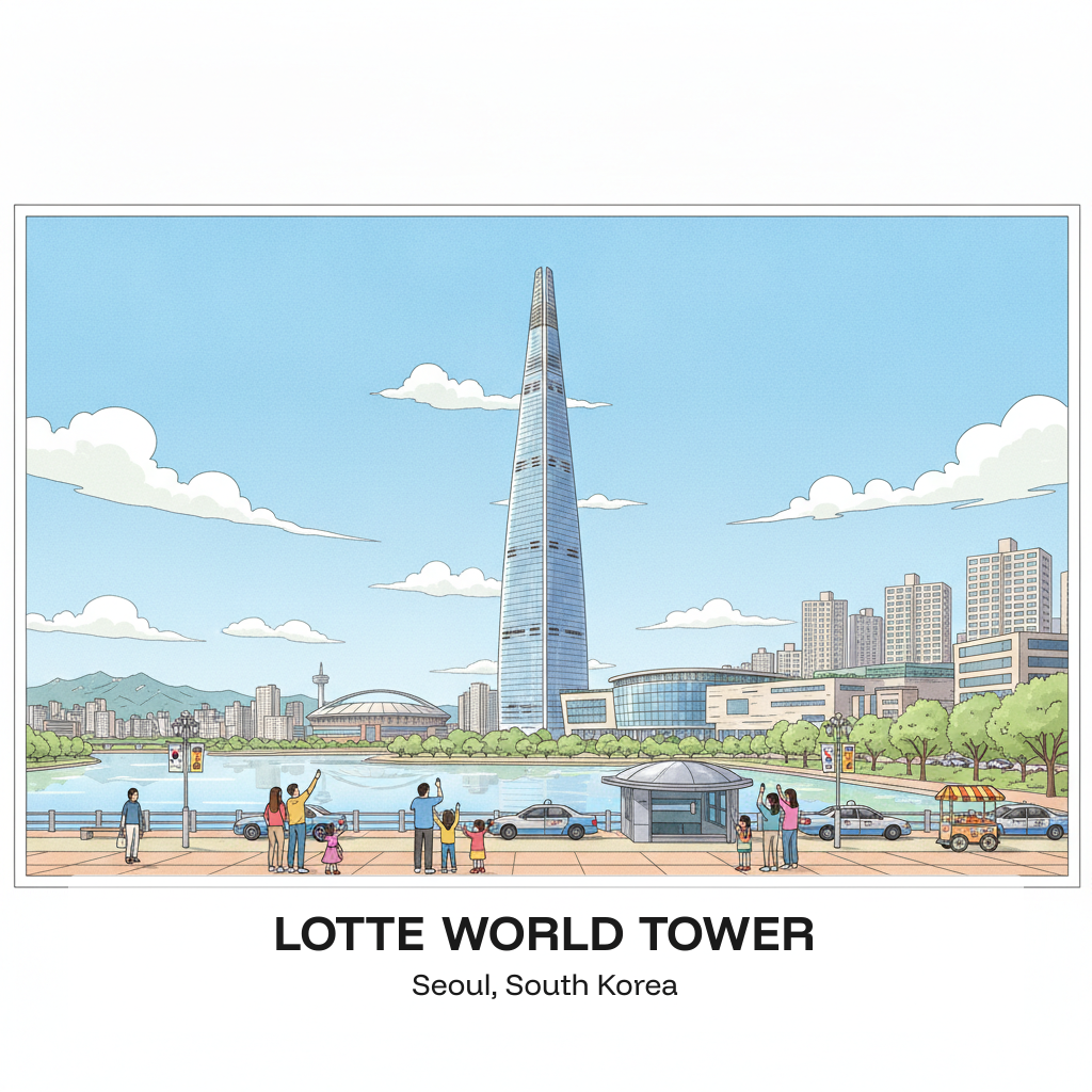Lotte World Tower — Le gratte-ciel super-haut de l'Est de Séoul