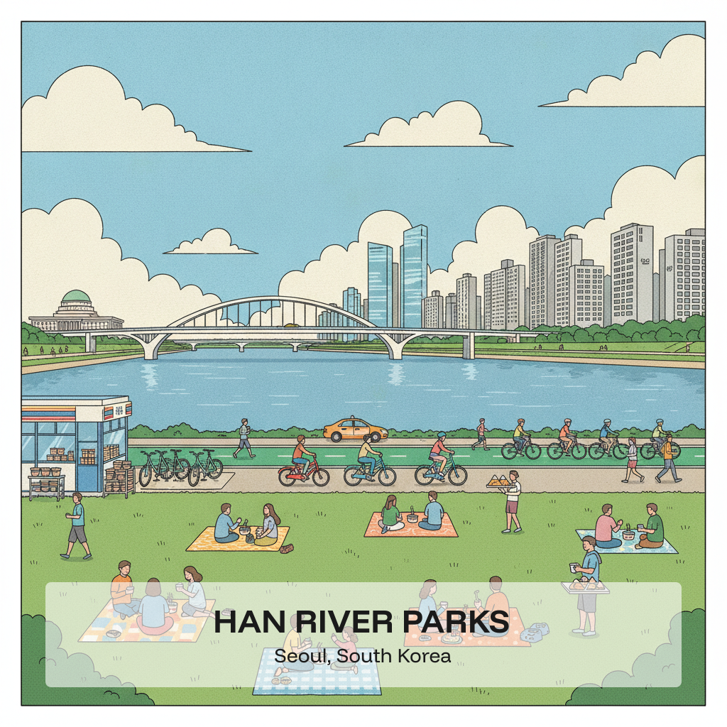 Parcs du fleuve Han — Le salon extérieur de Séoul