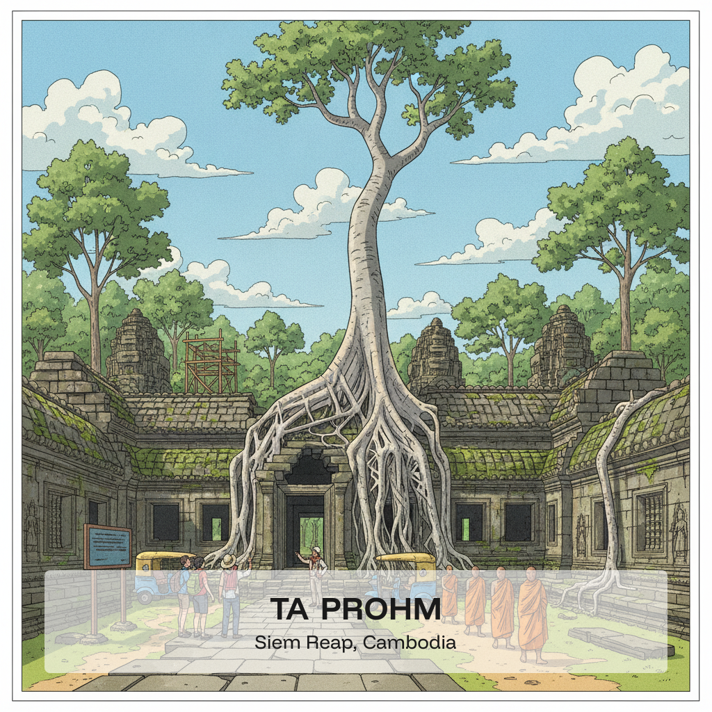 Ta Prohm – Le Temple de la Jungle et ses Célèbres Arbres