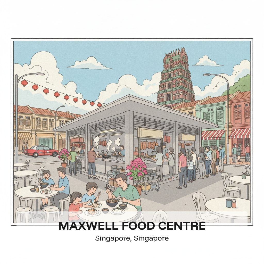 Maxwell Food Centre — L'expérience hawker définitive de Singapour