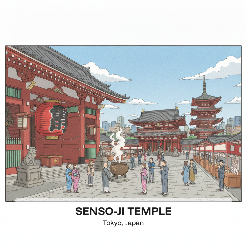 Temple Senso-ji — Le Cœur Ancien de Tokyo