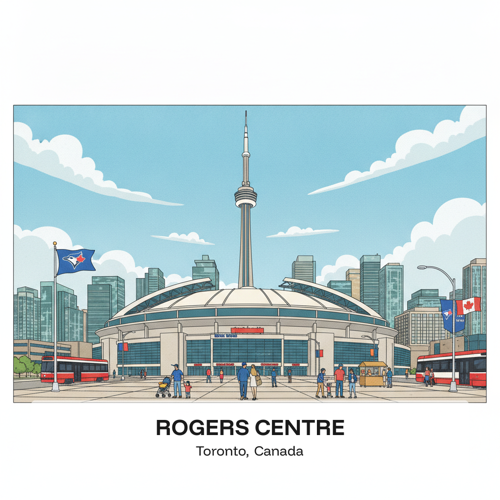 Rogers Centre — Le dôme à toit rétractable à la base de la Tour
