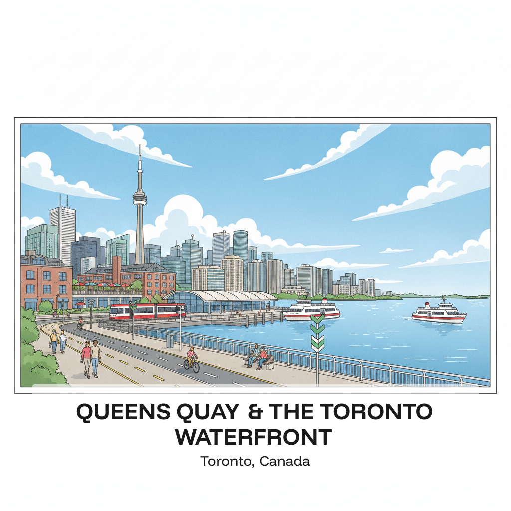 Queens Quay et le front de mer de Toronto