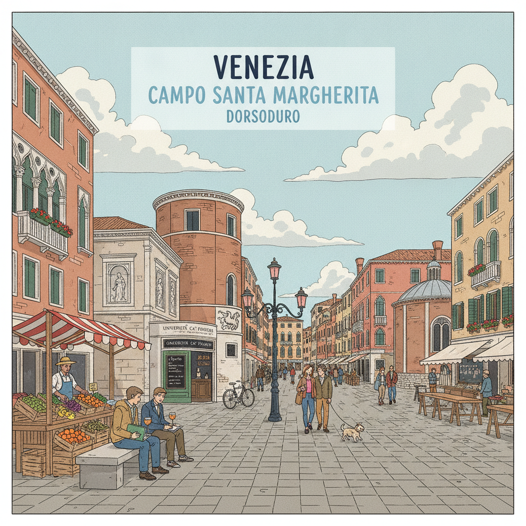 Campo Santa Margherita — La place du village de Dorsoduro