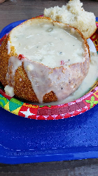 Clam Chowder in a Bread Bowl