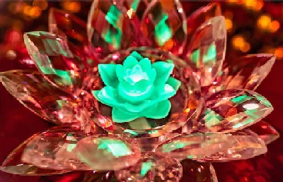Lotus Flower Glow Cube