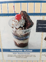 Treasure Island Warm Brownie Sundae