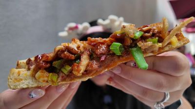 BBQ Pork Muenster Grilled Cheese — photo from a ParkEats review
