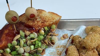 BBQ Pork Muenster Grilled Cheese — photo from a ParkEats review