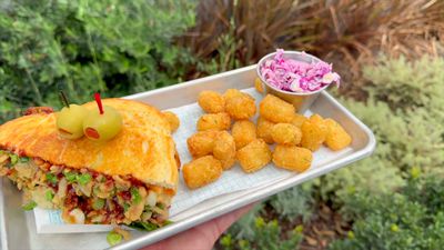 BBQ Pork Muenster Grilled Cheese — photo from a ParkEats review