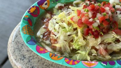 Beef and Cheese Tamale a la Plancha — photo from a ParkEats review