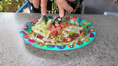 Beef & Cheese Tamale a la Plancha — photo from a ParkEats review