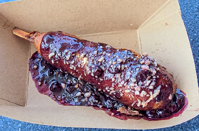 Blueberry Corn Dog — photo from a ParkEats review