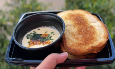 Boo-gogi Toasted Sandwich with Corn Cheese Soup — photo from a ParkEats review