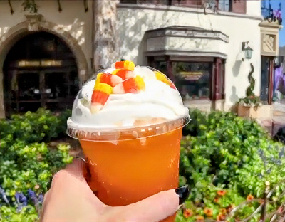 Candy Corn Float — photo from a ParkEats review