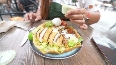 Chicken Tostada Salad — photo from a ParkEats review