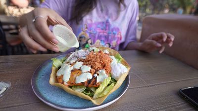 Chicken Tostada Salad — photo from a ParkEats review