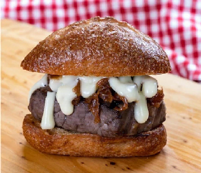 French Onion Grilled Beef Tenderloin Slider