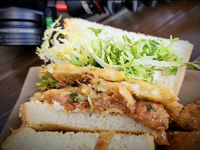 Fried Green Tomato Sandwich  — photo from a ParkEats review