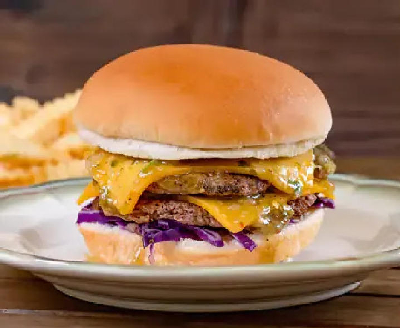 Green Chile Burger — photo from a ParkEats review