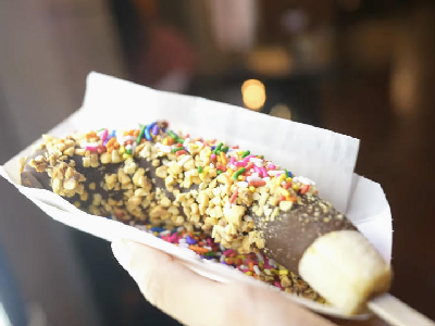 Hand-dipped Frozen Banana — photo from a ParkEats review