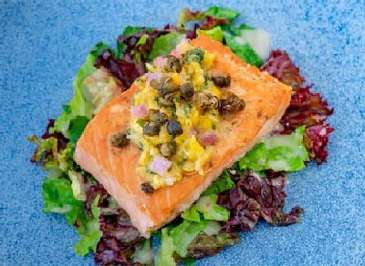 Honey-Orange-glazed Salmon Salad