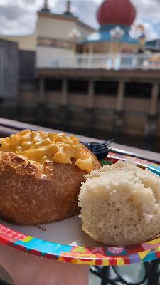 Mac & Cheese in a Bread Bowl — photo from a ParkEats review