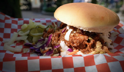North Carolina-style BBQ Pulled Pork Sandwich — photo from a ParkEats review