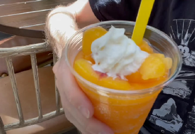 Peach Honey Tea Slush  — photo from a ParkEats review