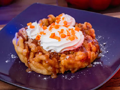 Pumpkin Spice Funnel Cake — photo from a ParkEats review