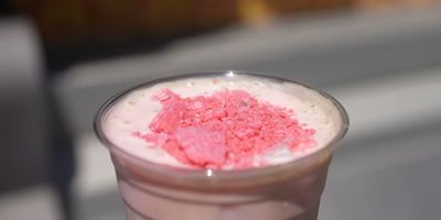 Strawberry Matcha Latte — photo from a ParkEats review