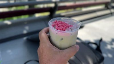 Strawberry Matcha Rum Cocktail — photo from a ParkEats review