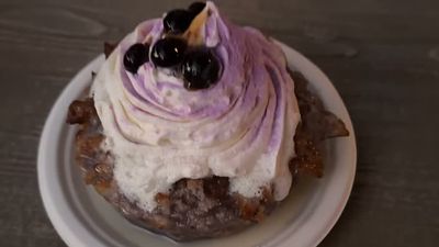 Taro Bread Pudding — photo from a ParkEats review