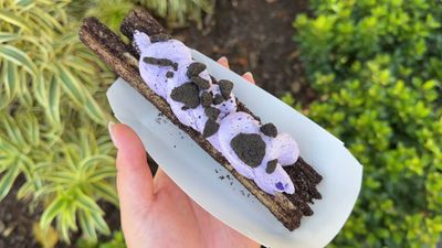 Ube Cheesecake Churro — photo from a ParkEats review