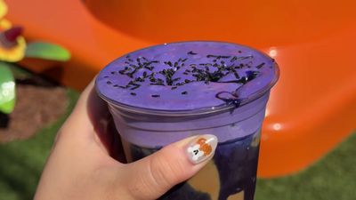 Vietnamese Coffee with Ube Sweet Cream Foam — photo from a ParkEats review