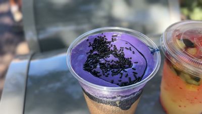 Vietnamese Coffee with Ube Sweet Cream Foam