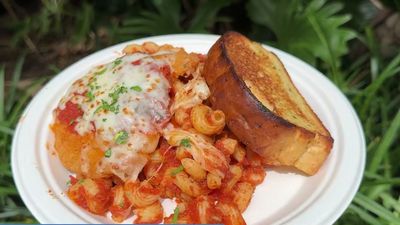 Chicken Parmesan with Marinara Pasta