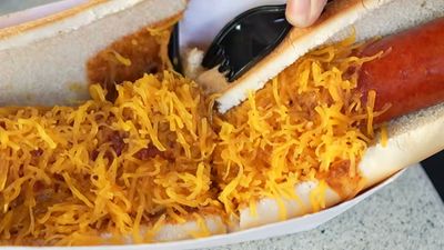 Chili-Cheese All-Beef Foot-long Hot Dog