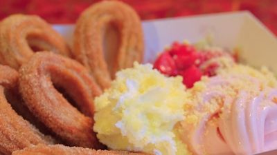 Churro Strawberry Shortcake Sundae