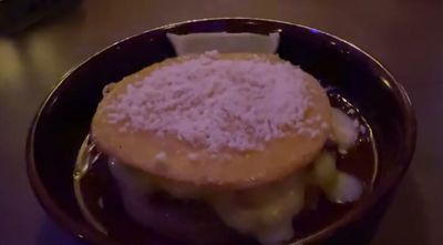 Cook’s Corn Griddle Cakes with Chipotle-braised Chicken — photo from a ParkEats review