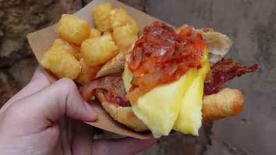 Egg and Bacon Croissant Sandwich