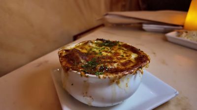 French Onion Soup au Gratin — photo from a ParkEats review