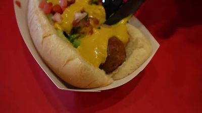 Plant-based Chicago-style Dog