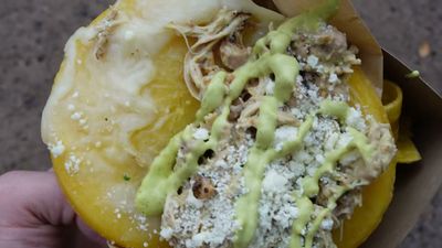 Pulled Chicken Cheese Arepa