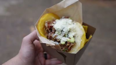 Pulled Pork Cheese Arepa — photo from a ParkEats review