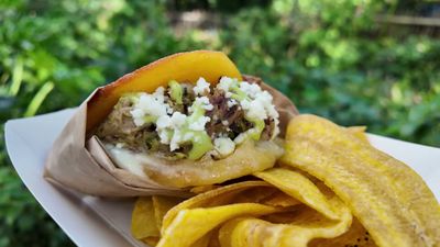 Pulled Pork Cheese Arepa