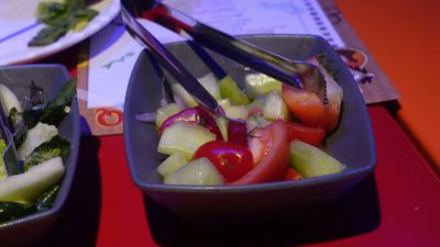 Rootin’ Tootin Tomato Salad — photo from a ParkEats review