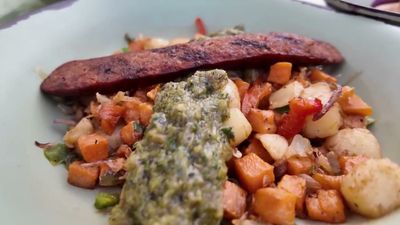 Slow-roasted Pork Shoulder Potato Hash
