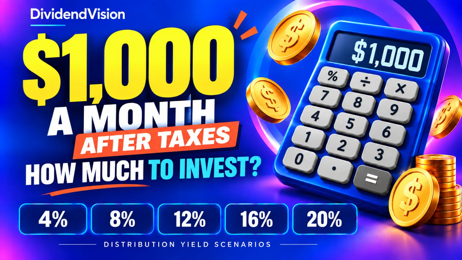 $1,000 a Month in Dividends After Taxes: How Much to Invest